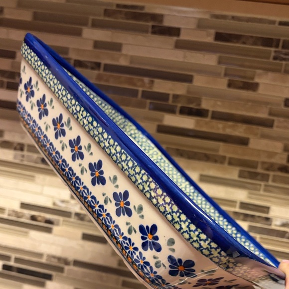 Blue Rose Polish Pottery 12”x9.75” Casserole Dish - Picture 10 of 10